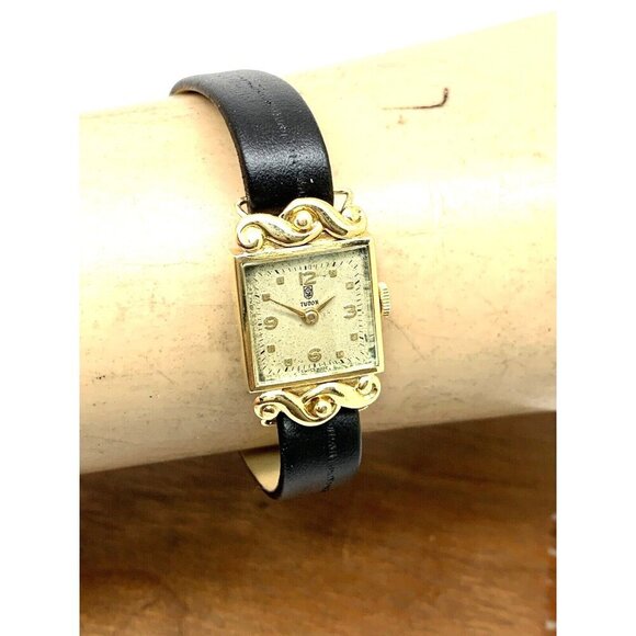 Tudor by Rolex Women's Watch 1108 Swiss Manual Wind 18K Yellow Gold Case… - Picture 12 of 15